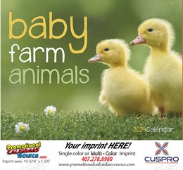 Baby Farm Animals Promotional Calendar  Stapled