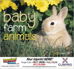 Baby Farm Animals Promotional Calendar  Stapled