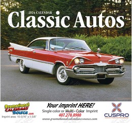 Classic Cars of the 40s, 50s, 60s  Calendar, 2023, Stapled
