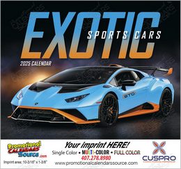 Exotic Sports Cars Promotional Calendar  Stapled