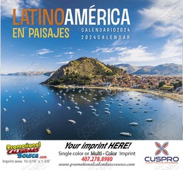 Latinoamerica en Paisajes Promotional Calendar  Stapled