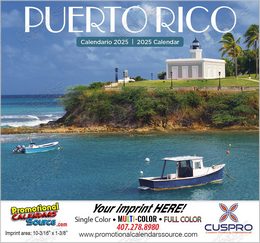 Puerto Rico Promotional Calendar, Stapled