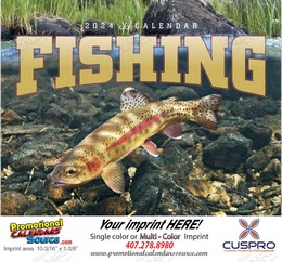 Fishing Promotional Calendar, Stapled