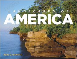 Landscapes of America Calendar With Window Cut-Out Imprint Area, Size 11x17