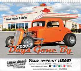 Classic Cars of Days Gone By Wall Calendar  - Spiral
