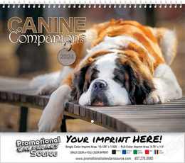 Canine Companions Wall Calendar  - Spiral