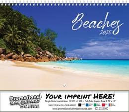 Scenic Beaches Wall Calendar  - Spiral