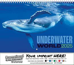 Underwater World Ocean Life Wall Calendar, Spiral, 2024