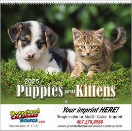 Puppies & Kittens  Wall Calendar - Spiral