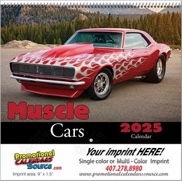 Muscle Cars Promotional Wall Calendar  Spiral