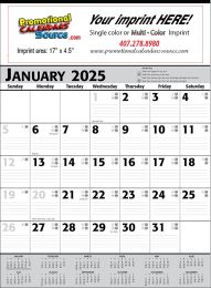 Contractor Planner Calendar, Grey & Black, 