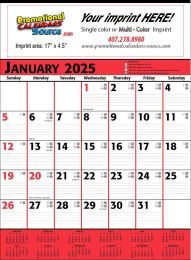 Contractor Calendar Planner Red & Black