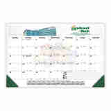 Desk Pad Calendar 4-Color Header Imprint, Size 17x11