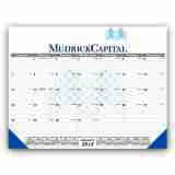 2024 Customized Desk Pad Calendar with Black Grid