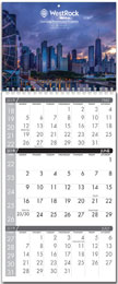 3 Month View Custom Calendar 11x25.5 w Week Numbers