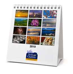 Custom Printed Desk Tent Calendar - 4.75x5.25 Inches | Personalized Desk Calendar