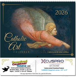 Bilingual Traditional Art Catholic Calendar English-Spanish Spiral