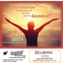 Stewardship Calendario Religioso En Español 2024 | Inserto opciónal de pre-planificación funeraria