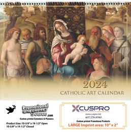 Catholic Art Calendar|Funeral Preplanning insert option|Spiral