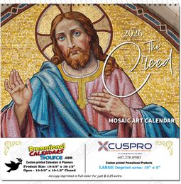 The Creed Religious Wall Calendar - 12-Month Spiral-Bound Christian Calendar with Mosaic Art (English Edition)