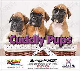 Puppies Animal Calendar 2025 - Stapled
