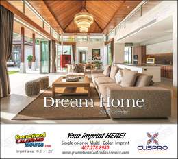 Dream Homes Calendar 2025 - Stapled - Gloss Quality Paper