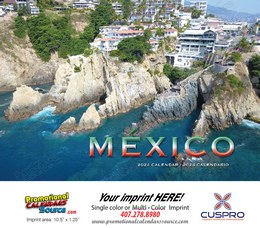 Mexico Scenic Bilingual Calendar 2024 - Stapled