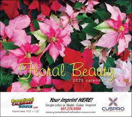 Floral Beauty Wall Appoitment Calendar 2025, Stapled, 11.5x18