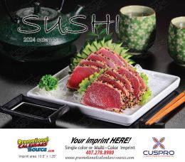Sushi Oriental Cuisine Calendar 2023, Stapled, 11.5x18