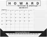 Desk Pad Calendar Black Grid Side Notes