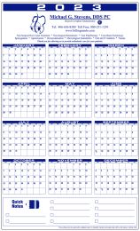 Large Plastic Year-In-View Wall Calendar Write-on / Wipe-off Surface | Size 23