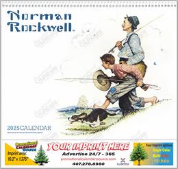 Wonderful World of Norman Rockwell Promotional Calendar  Spiral