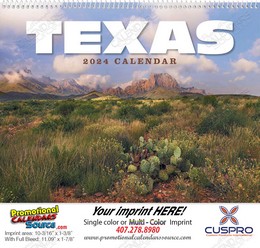 State of Texas Promotional Wall Calendar  Spiral