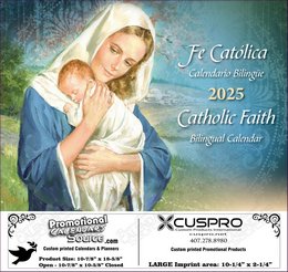 Catholic Faith (Bilingual English-Spanish) Calendar with Funeral Preplanning insert option