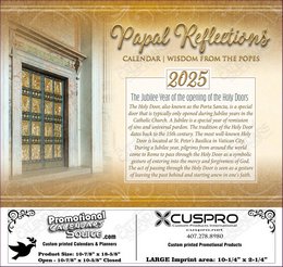 Papal Reflections Catholic Calendar with Funeral Preplanning insert option