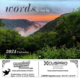 2024 Motivation Calendar Words to Live By - Funeral Pre Planning