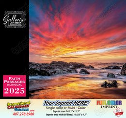 Bilingual English-Spanish Religious Calendar Faith Passages - 2025 