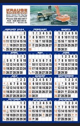 Small size Custom Year-In-View Wall Calendar Full Color Imprint, 10-7/8x17