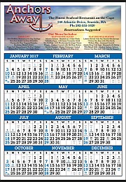 Year-In-View Calendar Printed with Full Color Ad Copy 22x34