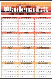 Custom Year-At-A-Glance Wall Calendar Full Color Imprint, 25x38, Tinned