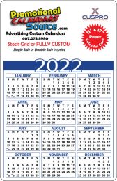 Year-View Laminated Calendar Card 11x17, Full Color Imprint 2-Sides, 14 pt.