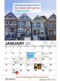  13 Month Custom Photo Calendar, Size 11x17, Full-Color Imprint | UV Coated Cover