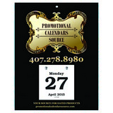 Daily Date Promotional Calendar with Full-Color imprint, Size 7x9 with 3x3 refillable date pad 