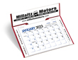 Memo Promotional Easel Desk Calendar Red-White