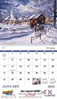 Scenic Memories Illustrations Calendar, 2024, with Spiral binding, Item 7046 open view image