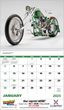 Custom Motorcycles 2024 Calendar with Spiral binding, Item 7056 open view image