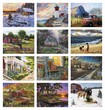 Scenic Memories Illustrations Calendar, 2024, with Stapled binding, Item 7046 monthly images