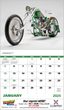 Custom Motorcycles 2024 Calendar with Stapled binding, Item 7056 open view image