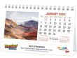 2024 Let's travel scenic desk calendar Item AD-5044 open view images