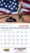 2024 Promotional calendar Patriotic America,Stapled, Item BC-2401 open view